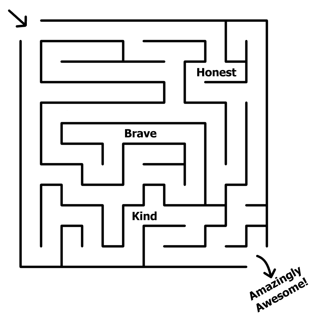 follow the arrows